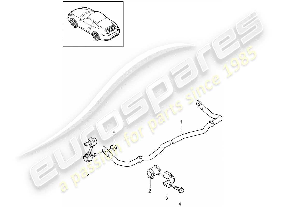 porsche 997 gen. 2 (2010) stabilizer part diagram