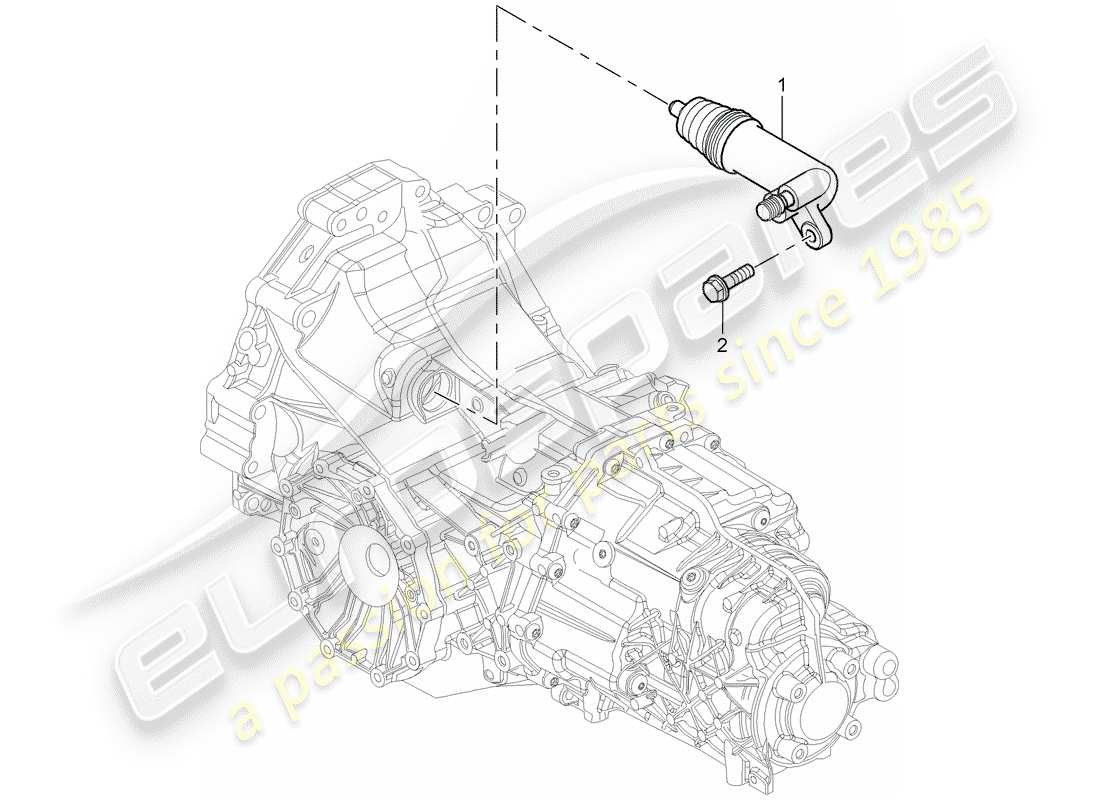 porsche boxster 987 (2007) clutch release part diagram