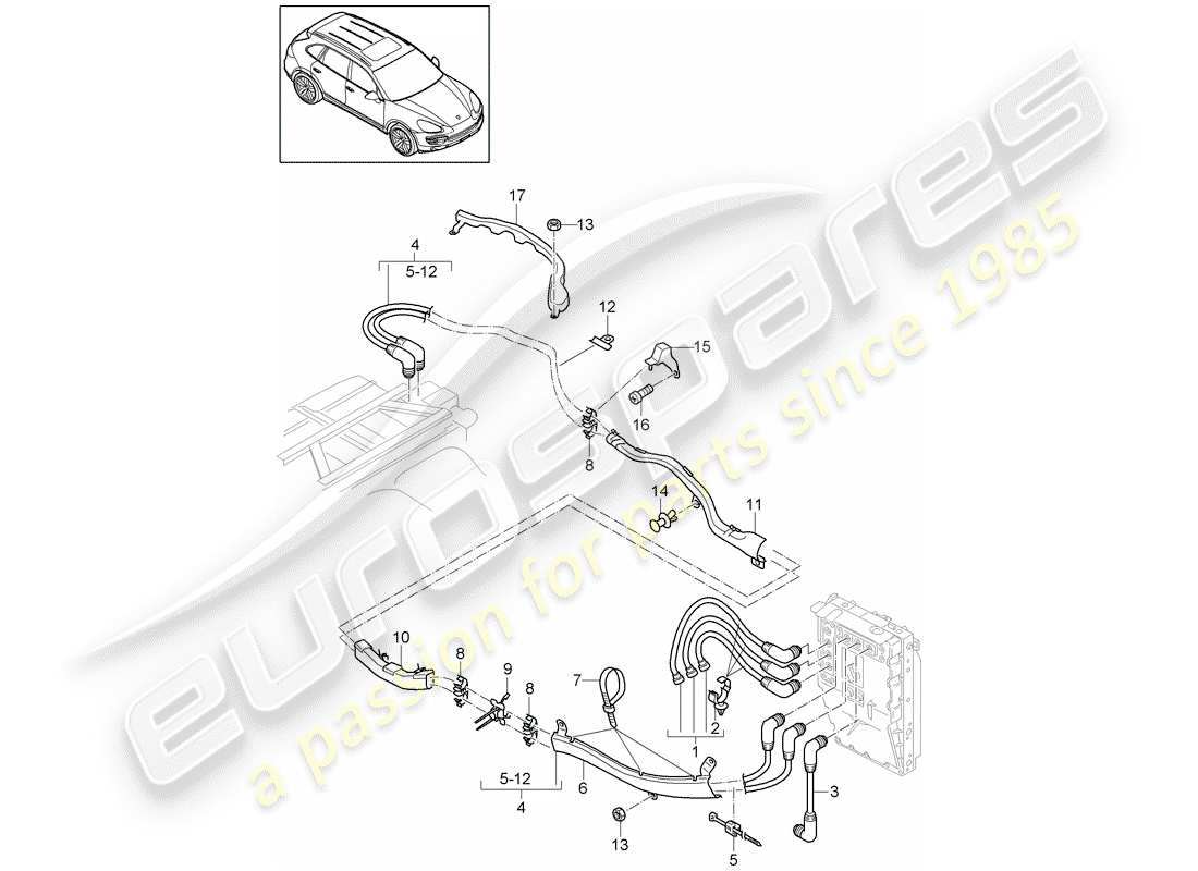 porsche cayenne e2 (2014) hybrid part diagram