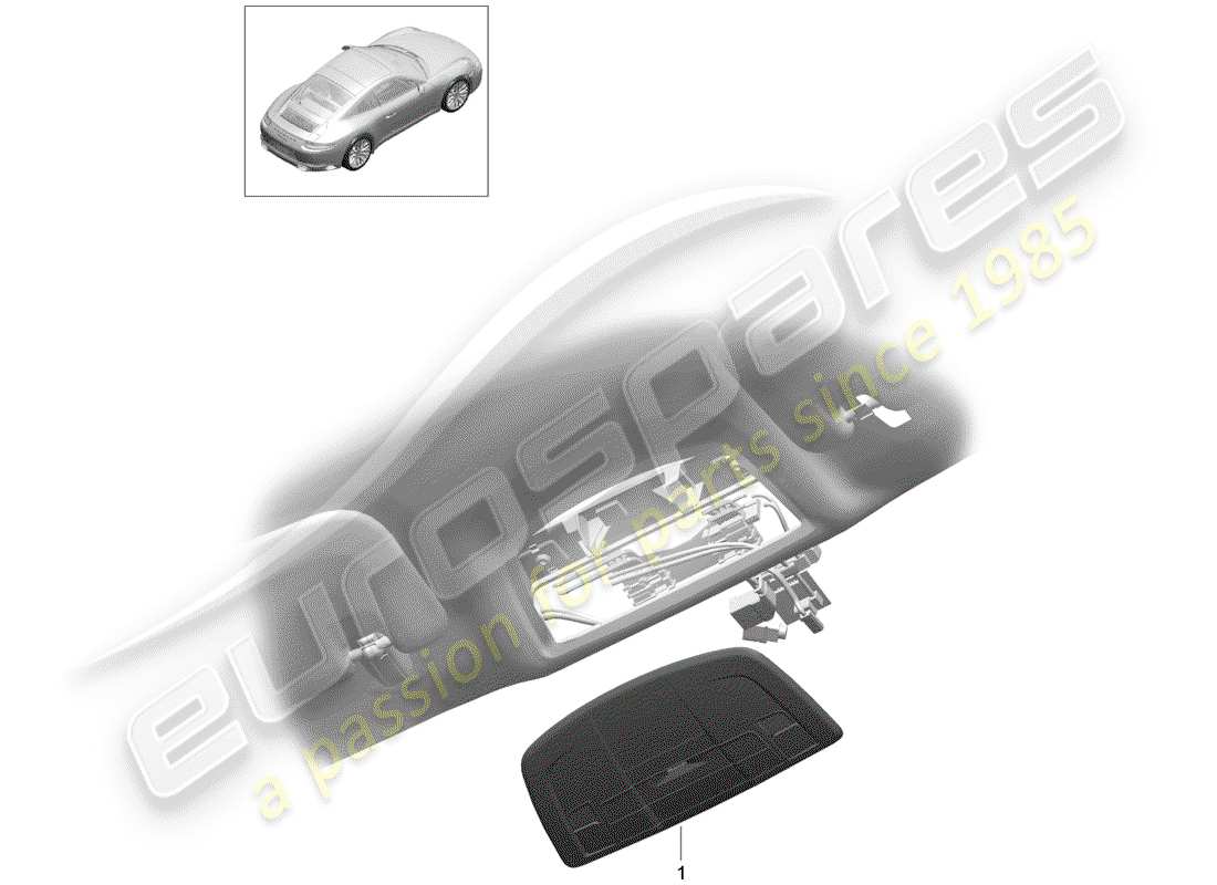 porsche 991 gen. 2 (2020) bracket part diagram