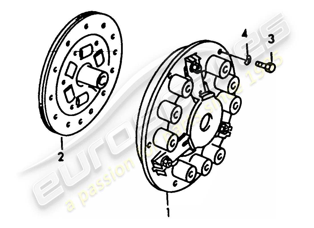 porsche 356/356a (1953) clutch part diagram