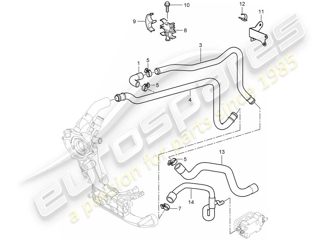 porsche 997 gt3 (2008) lines part diagram