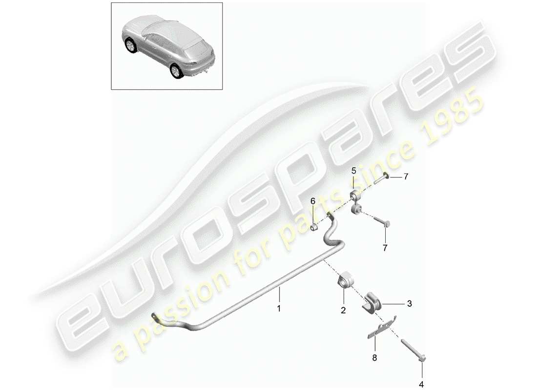 porsche macan (2015) stabilizer part diagram