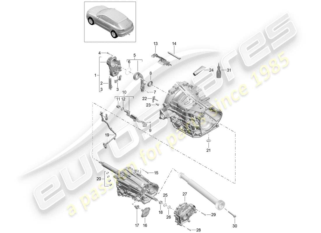 porsche macan (2015) oil pump part diagram