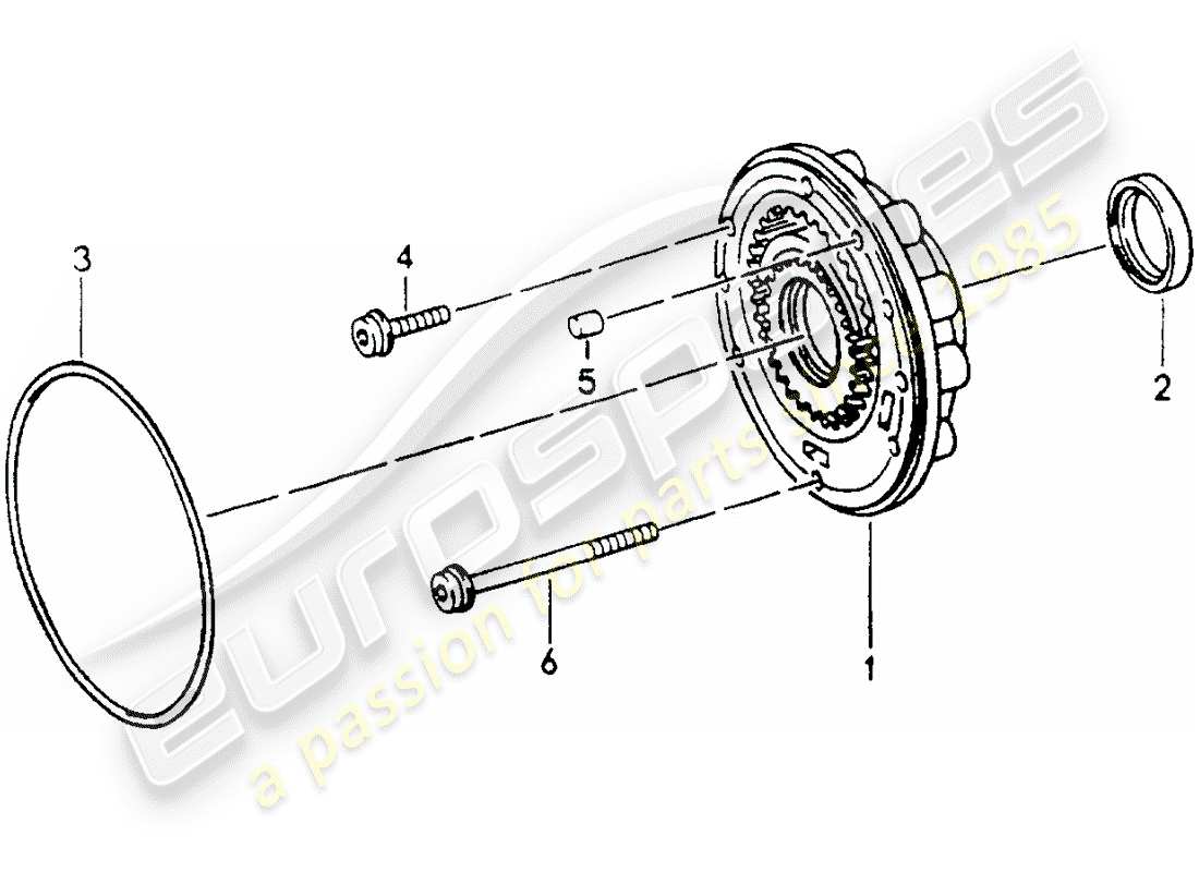 porsche 964 (1993) tiptronic - oil pump part diagram