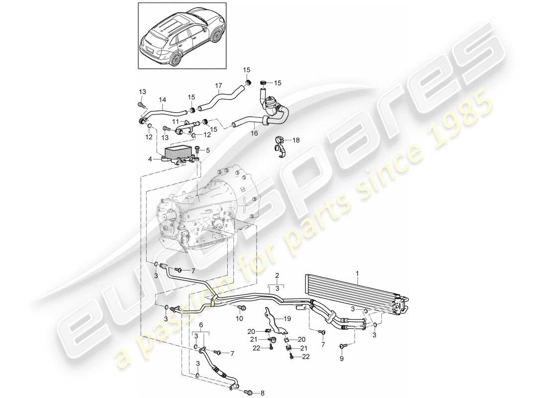 porsche cayenne e2 (2014) tiptronic part diagram