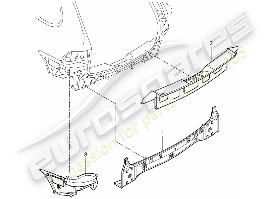 porsche cayenne (2004) rear end part diagram