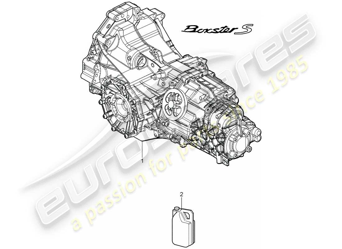 porsche boxster 987 (2007) replacement transmission part diagram