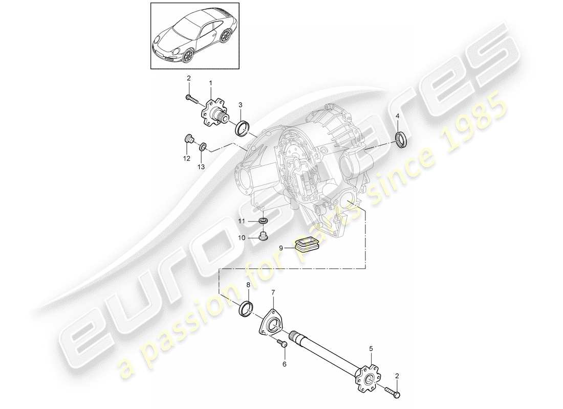 porsche 997 (2006) tiptronic part diagram