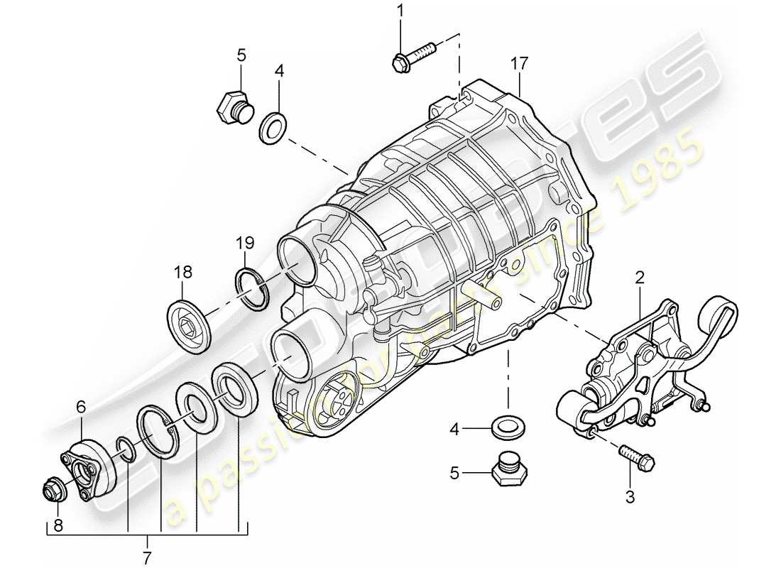 porsche 997 (2006) manual gearbox part diagram