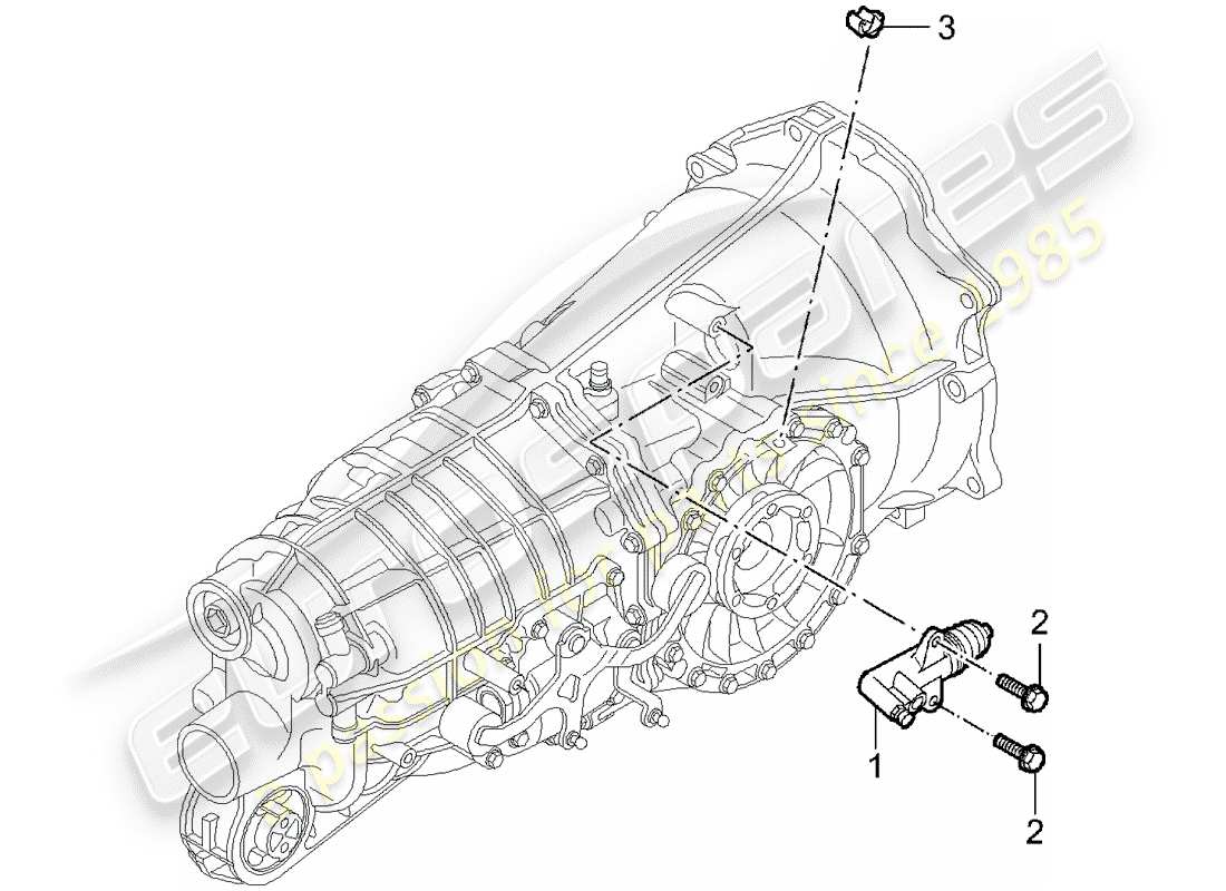 porsche 997 (2007) clutch release part diagram