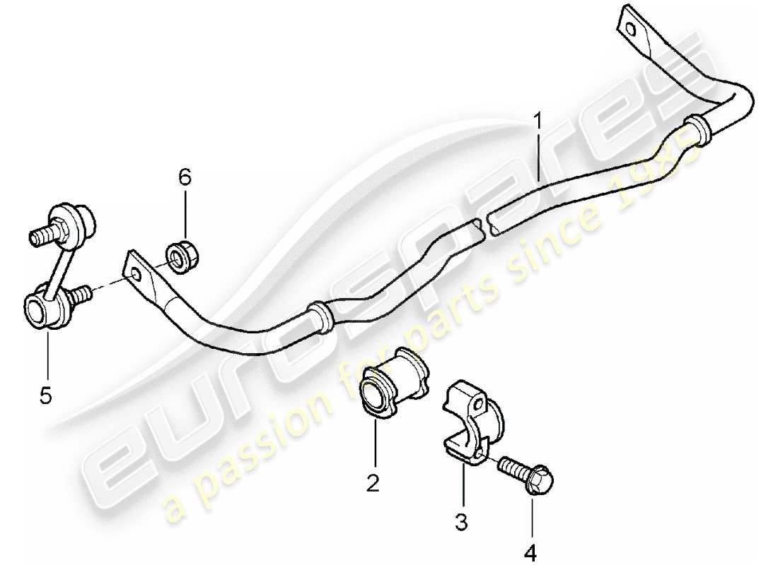 porsche 997 (2007) stabilizer part diagram