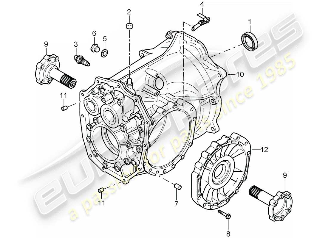 porsche 997 (2006) manual gearbox part diagram