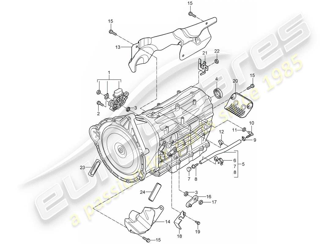 porsche cayenne (2004) tiptronic part diagram