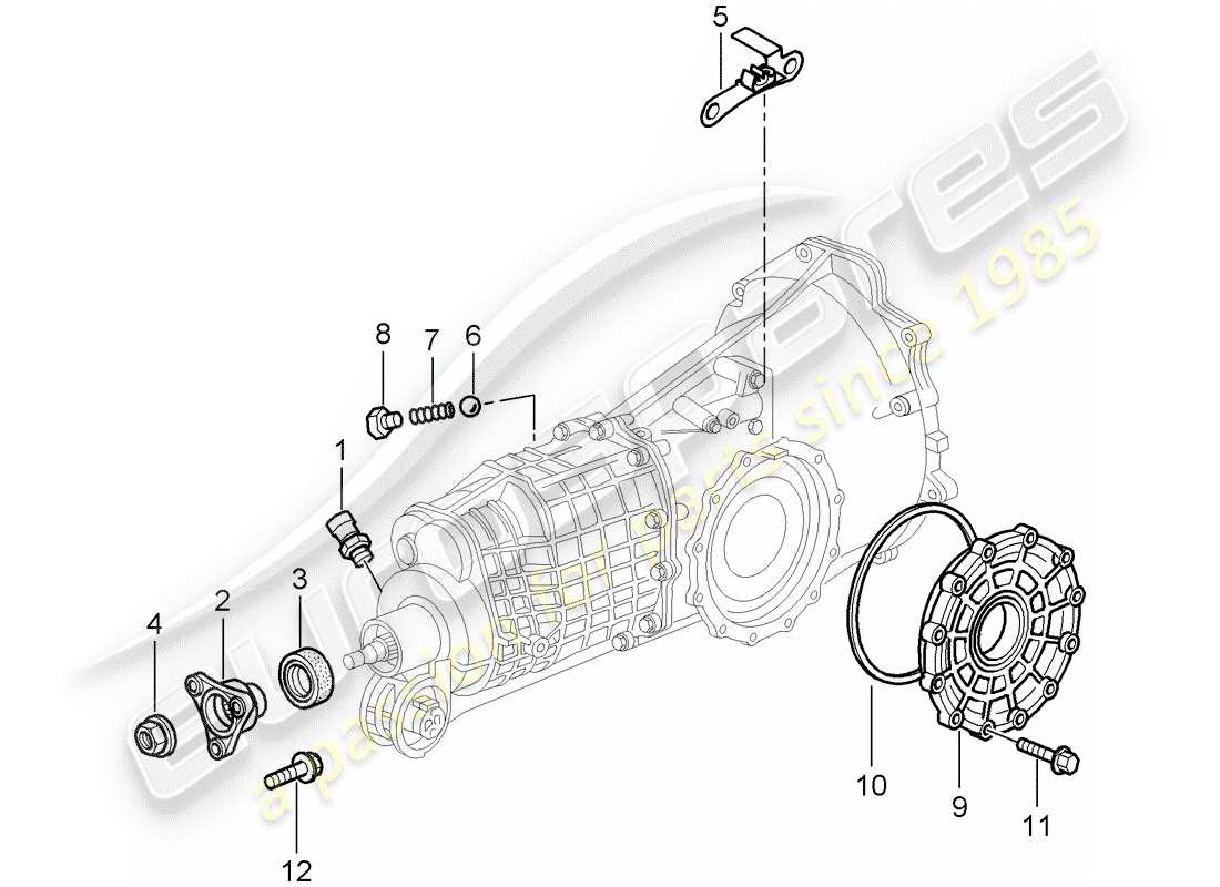 porsche 996 (2005) transmission - single parts part diagram