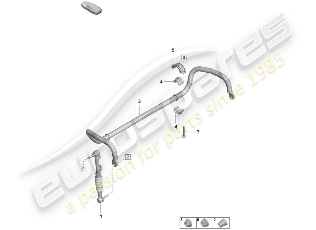 porsche 2019 stabilizer part diagram