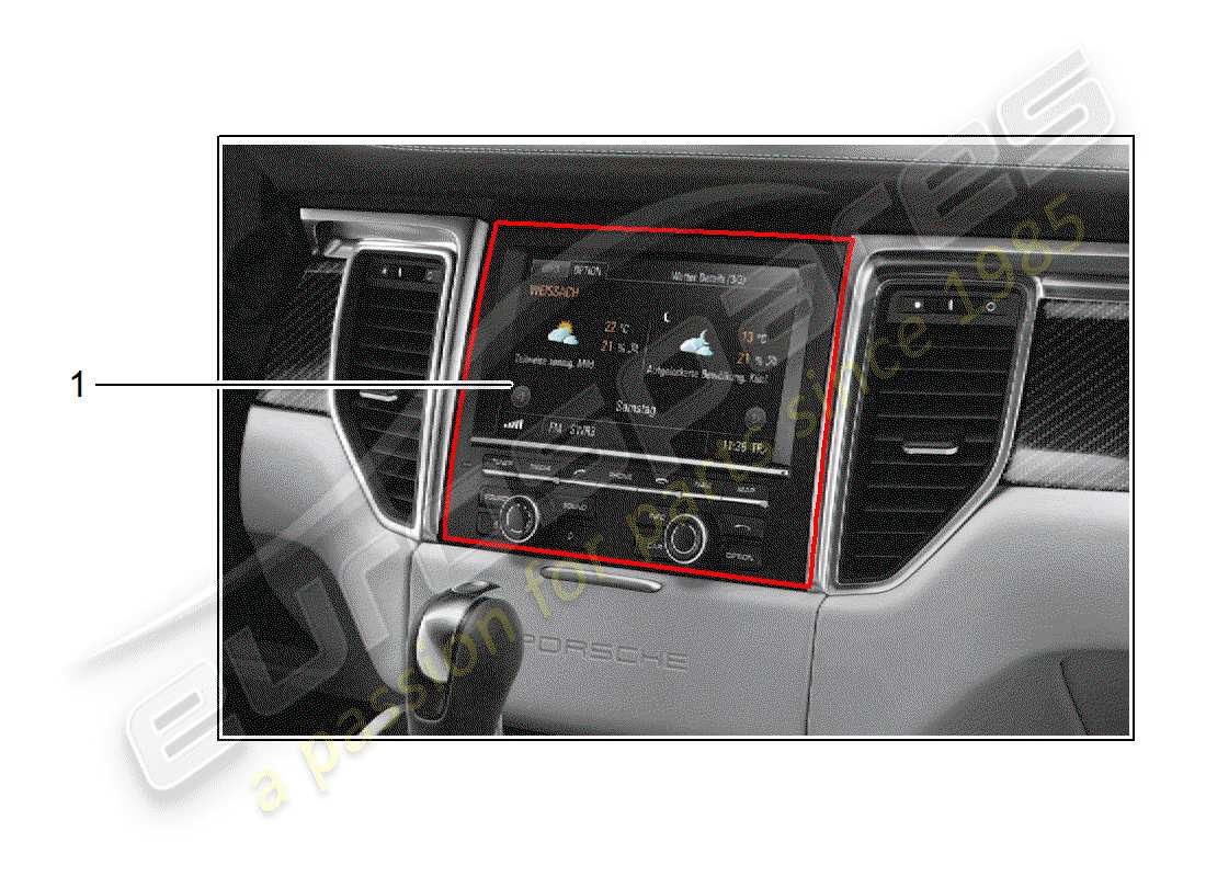 porsche tequipment macan (2019) installation kit part diagram