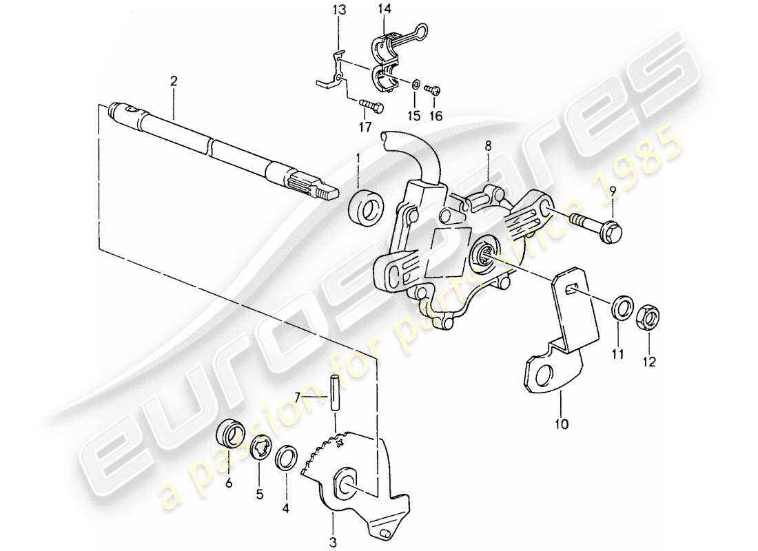 porsche 993 (1996) tiptronic - selector switch part diagram