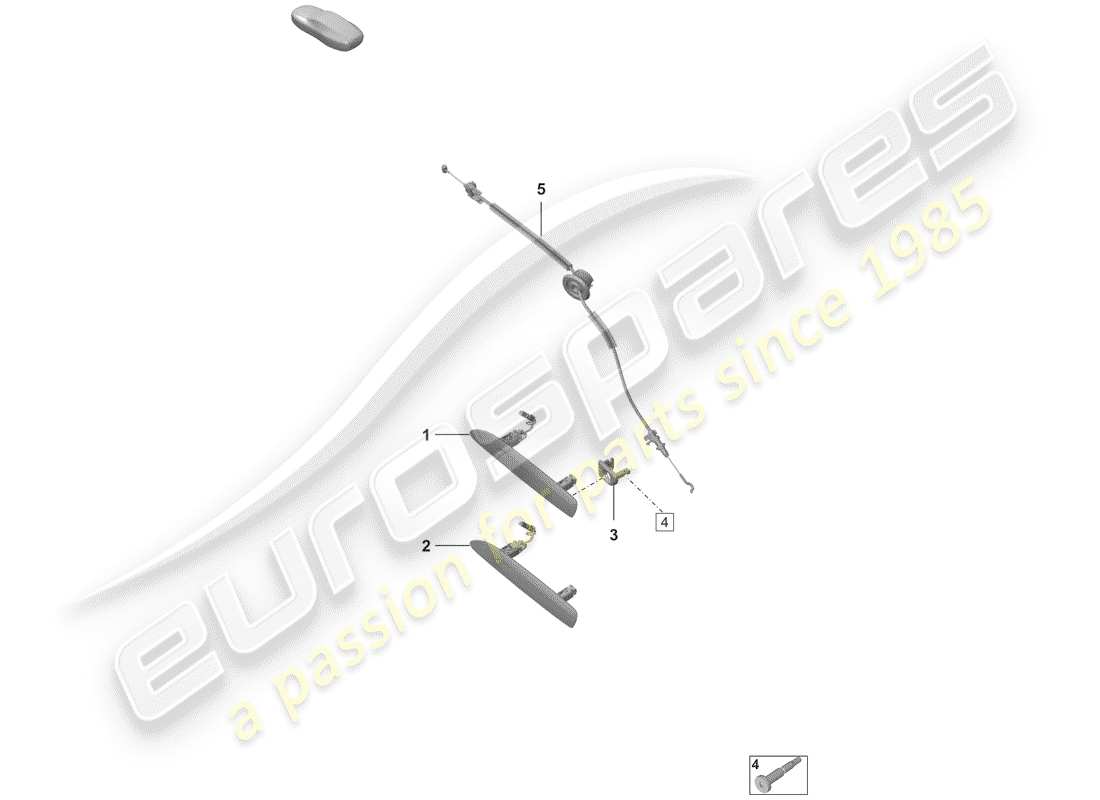 porsche 2020 door latches part diagram