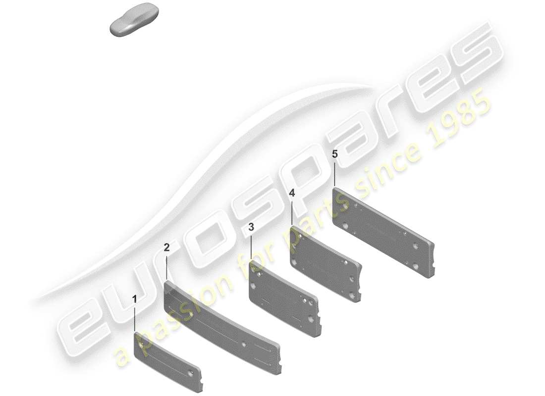 porsche 2020 license plate bracket part diagram