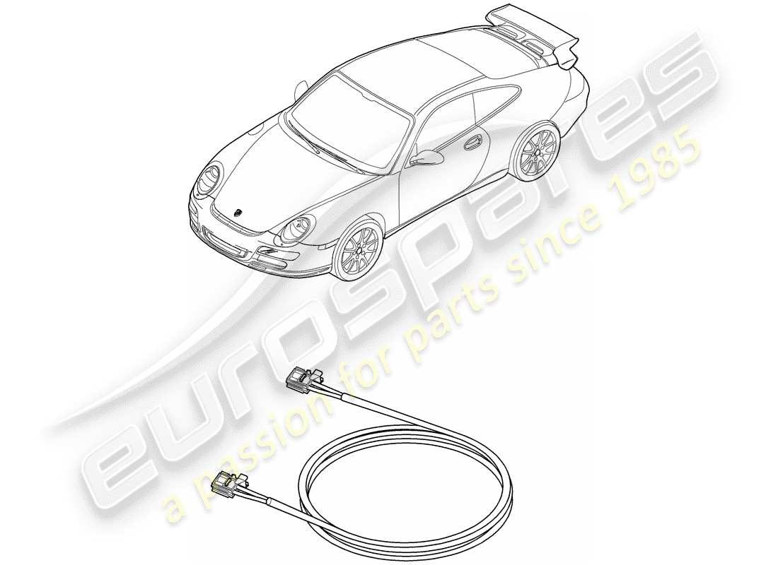 porsche 997 gt3 (2011) light fibre optic part diagram