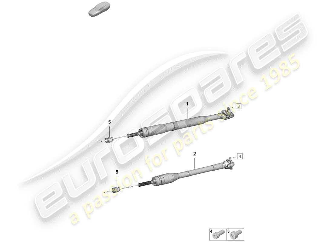 porsche 2020 propeller shaft part diagram