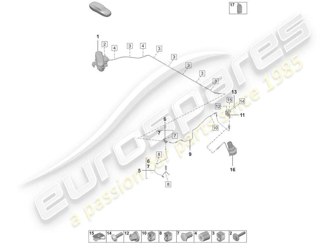 porsche 2020 self levelling system part diagram