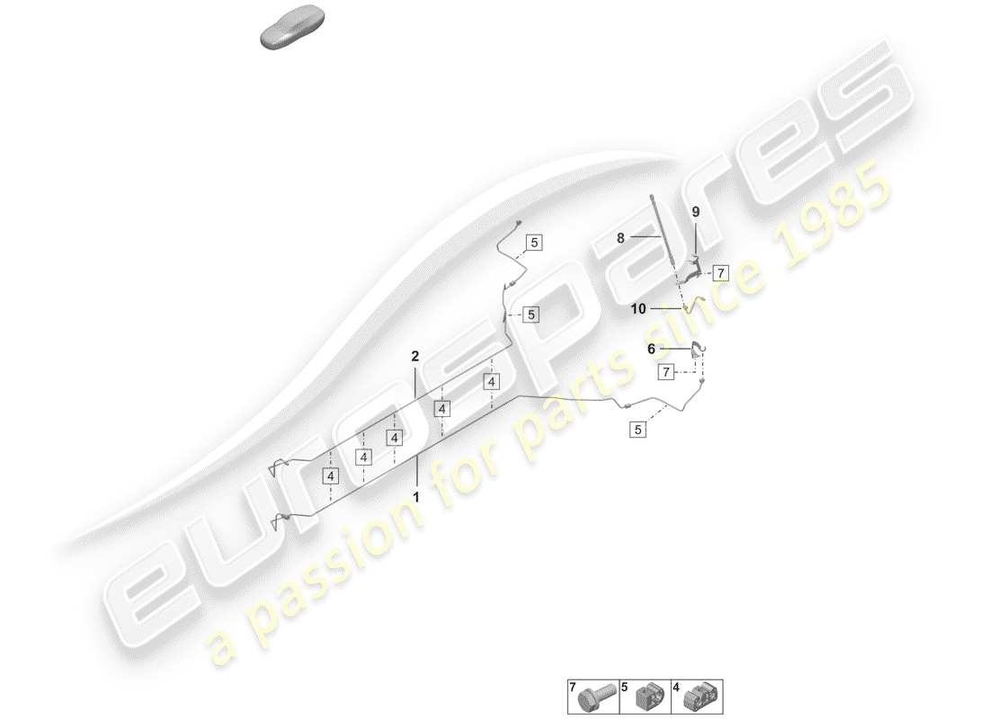 porsche 2019 brake line part diagram