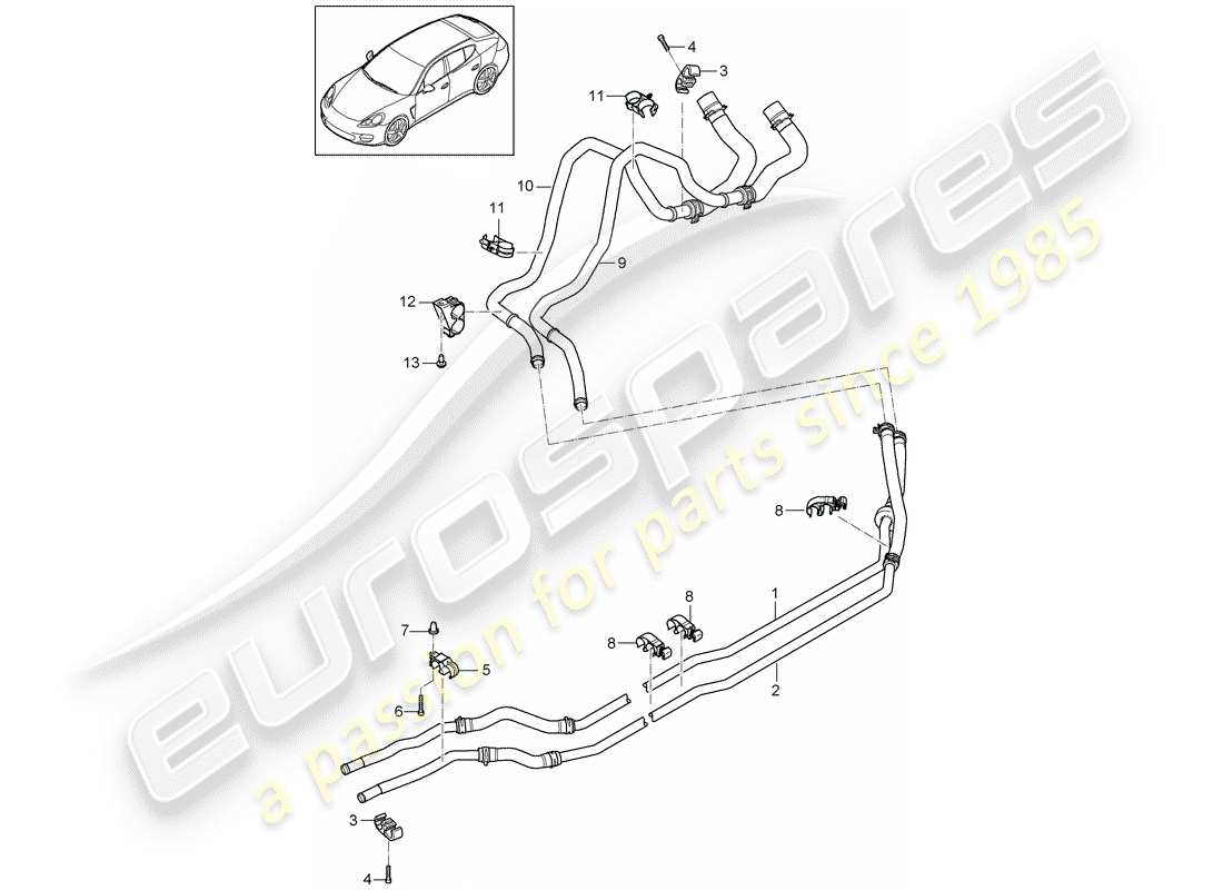 porsche panamera 970 (2015) hybrid part diagram