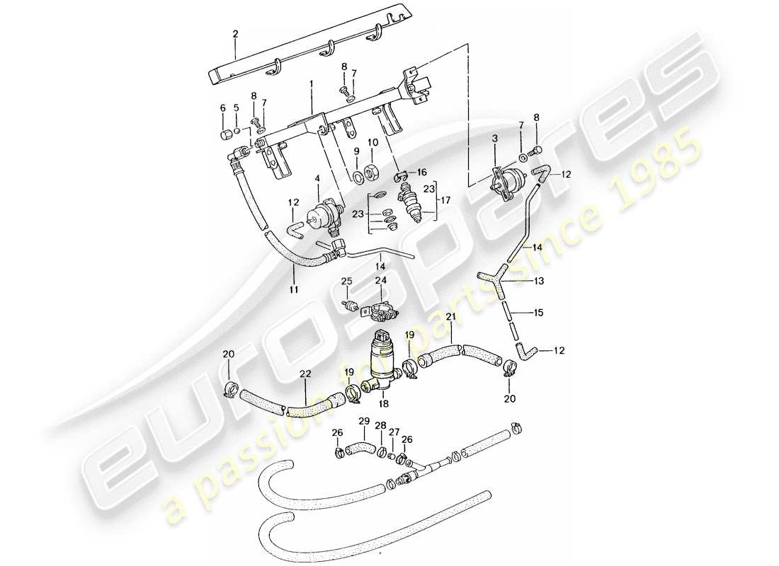 porsche 924s (1987) l-jetronic - 2 part diagram