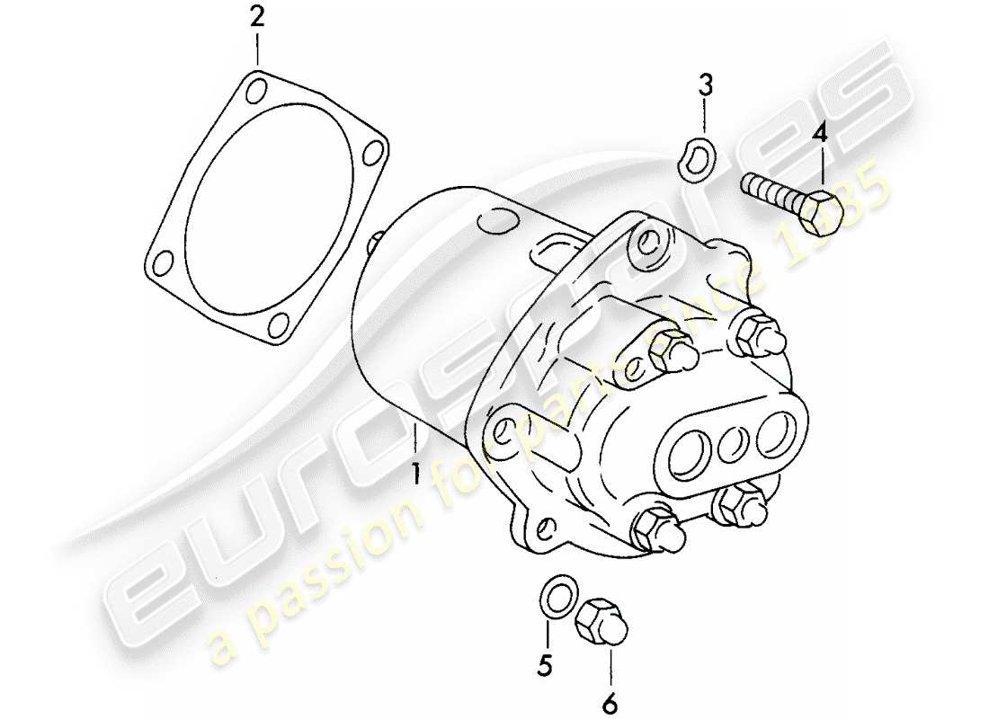 porsche 356b/356c (1961) oil pump part diagram