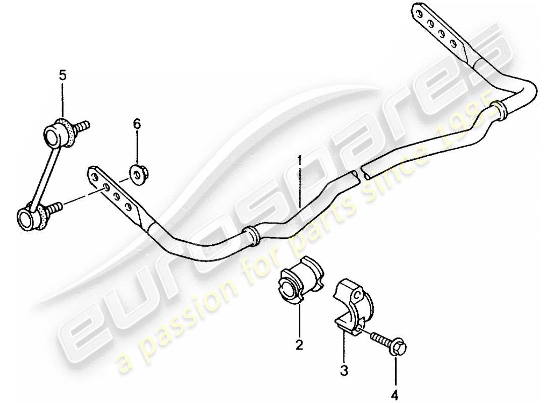 porsche 996 gt3 (2005) stabilizer part diagram