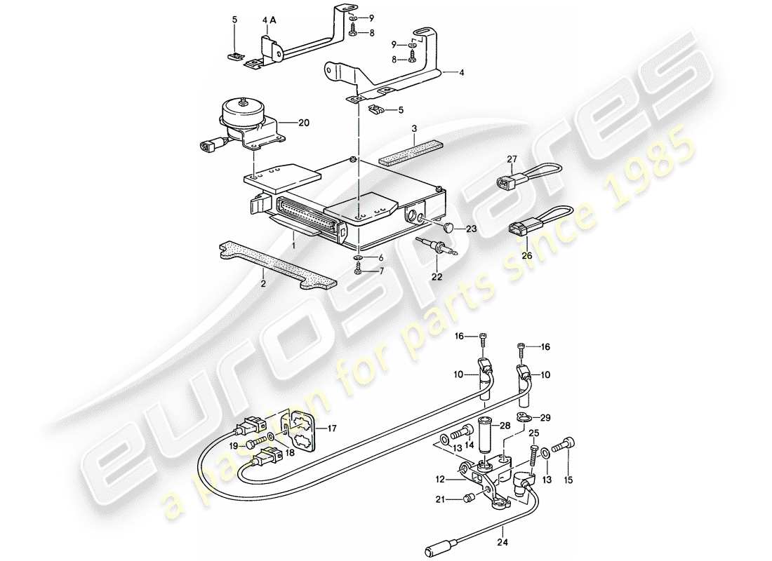 porsche 924s (1988) engine electrics 2 part diagram