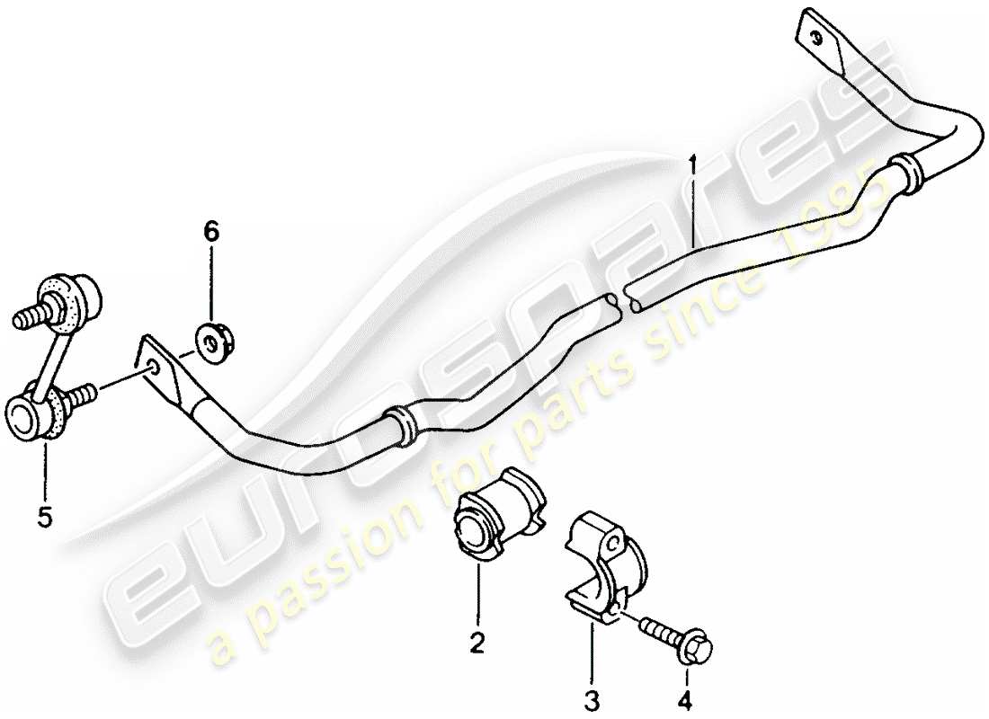 porsche 996 (2002) stabilizer part diagram