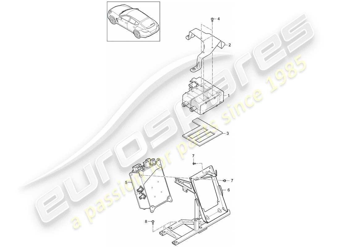 porsche panamera 970 (2015) heater part diagram