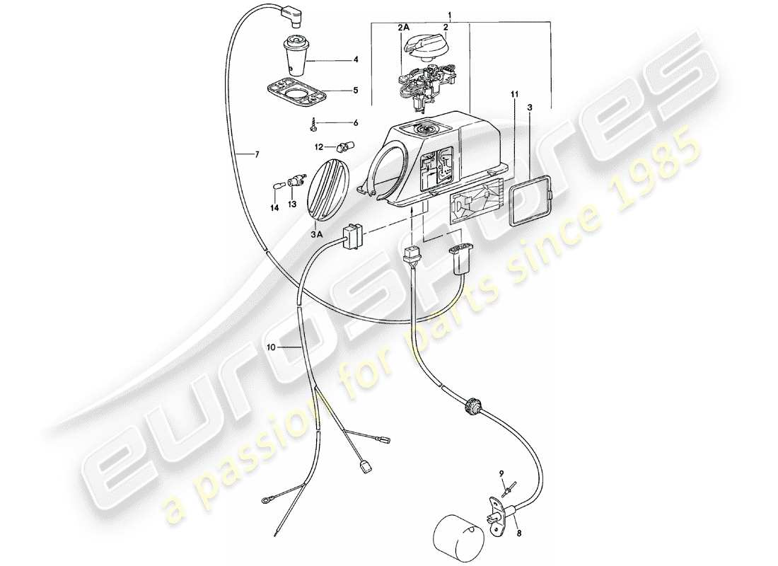 porsche 911 (1983) heater - automatic part diagram