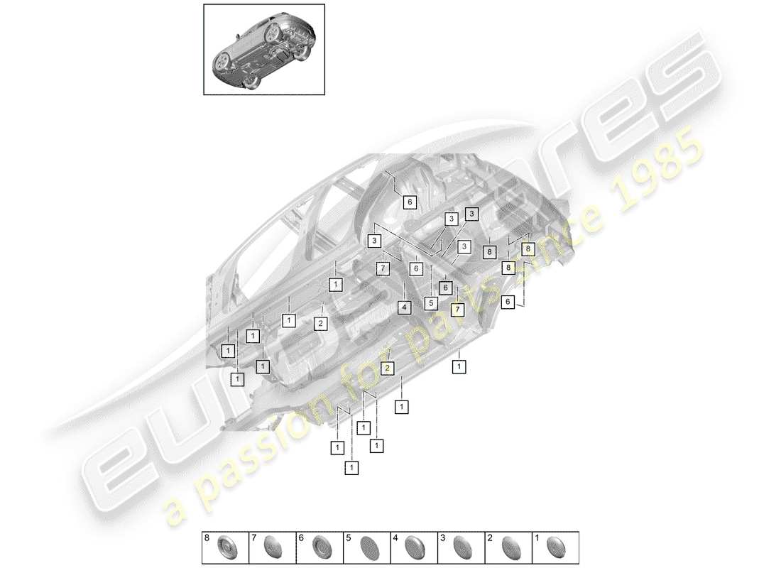 porsche macan (2019) plug part diagram