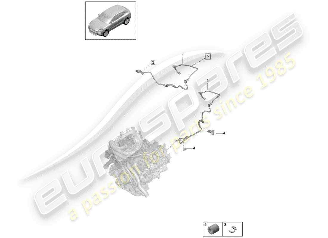 porsche macan (2019) vacuum line part diagram