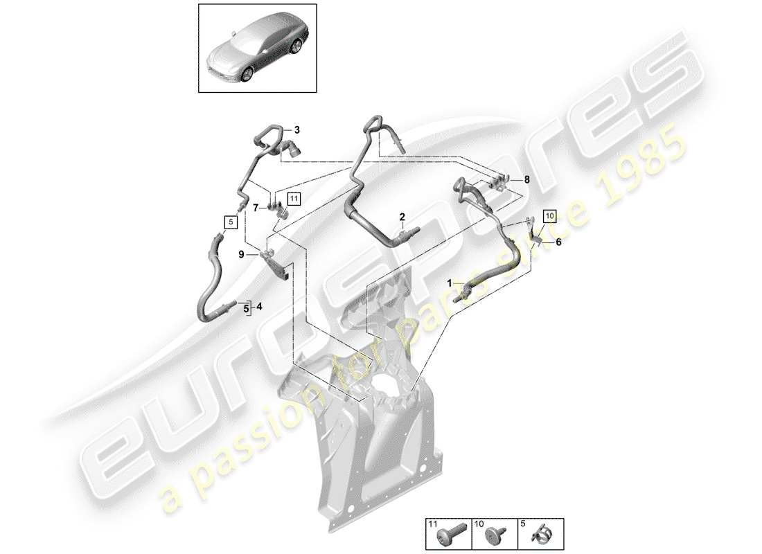 porsche panamera 971 (2019) fuel line part diagram