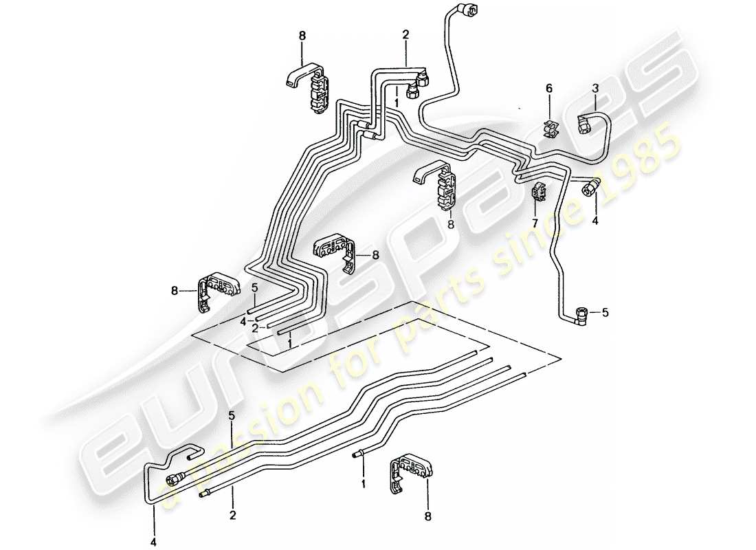 porsche 996 gt3 (2005) fuel system part diagram