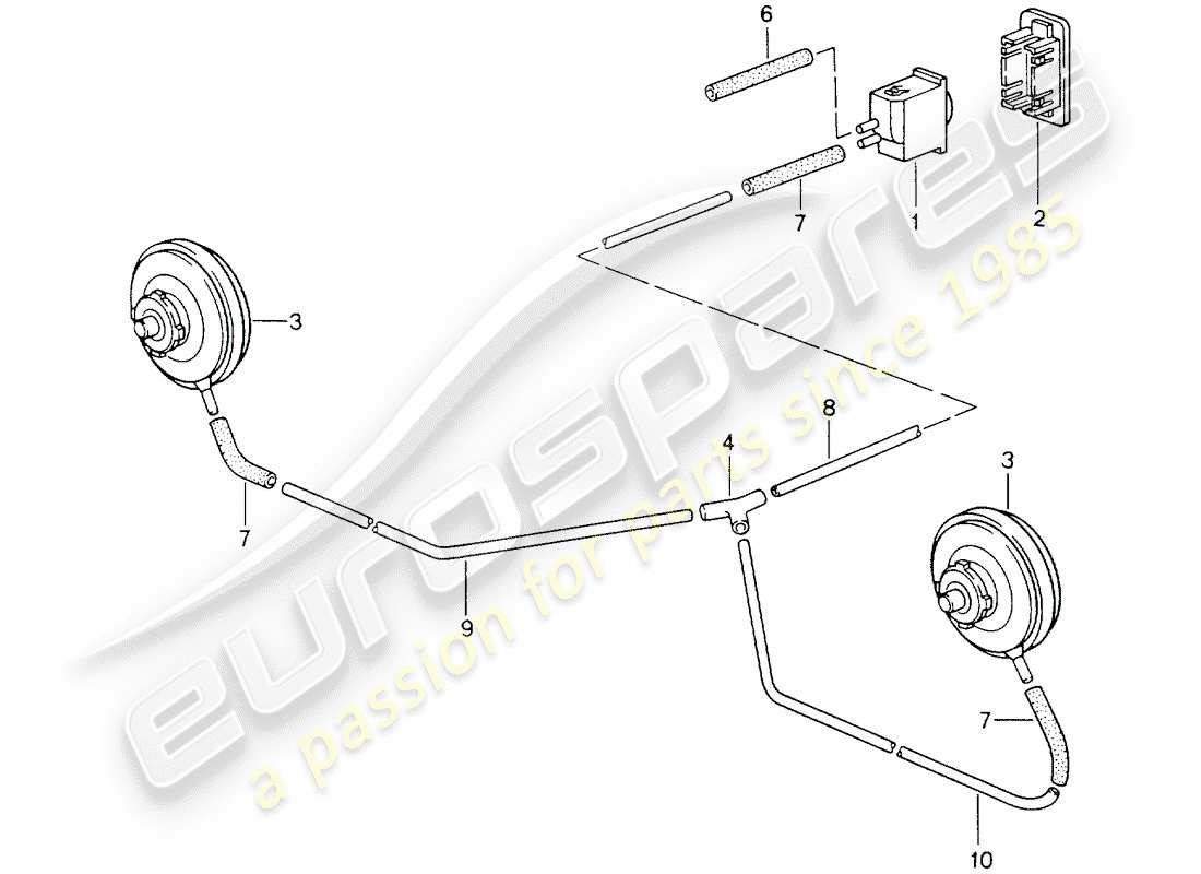 porsche 964 (1990) beam length adjustment part diagram