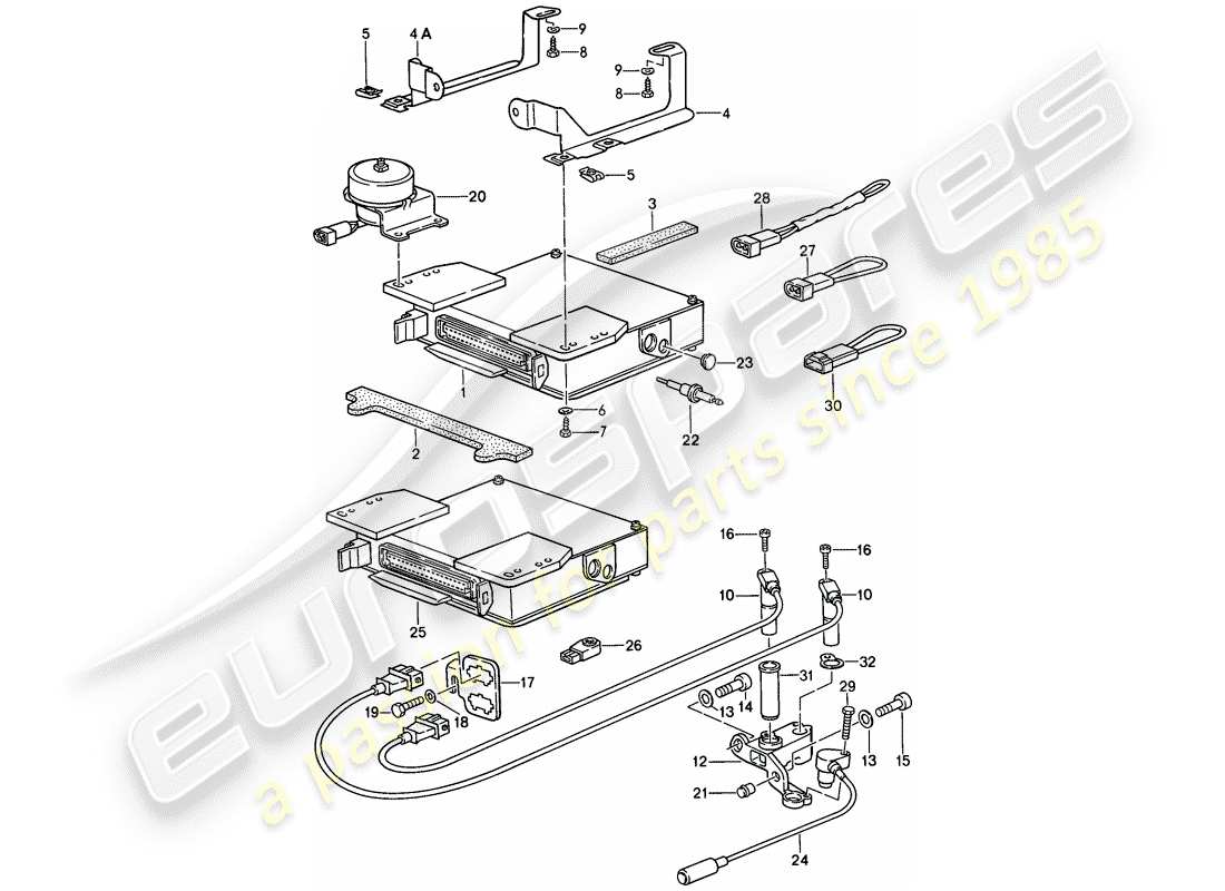 porsche 944 (1986) engine electrics 2 part diagram