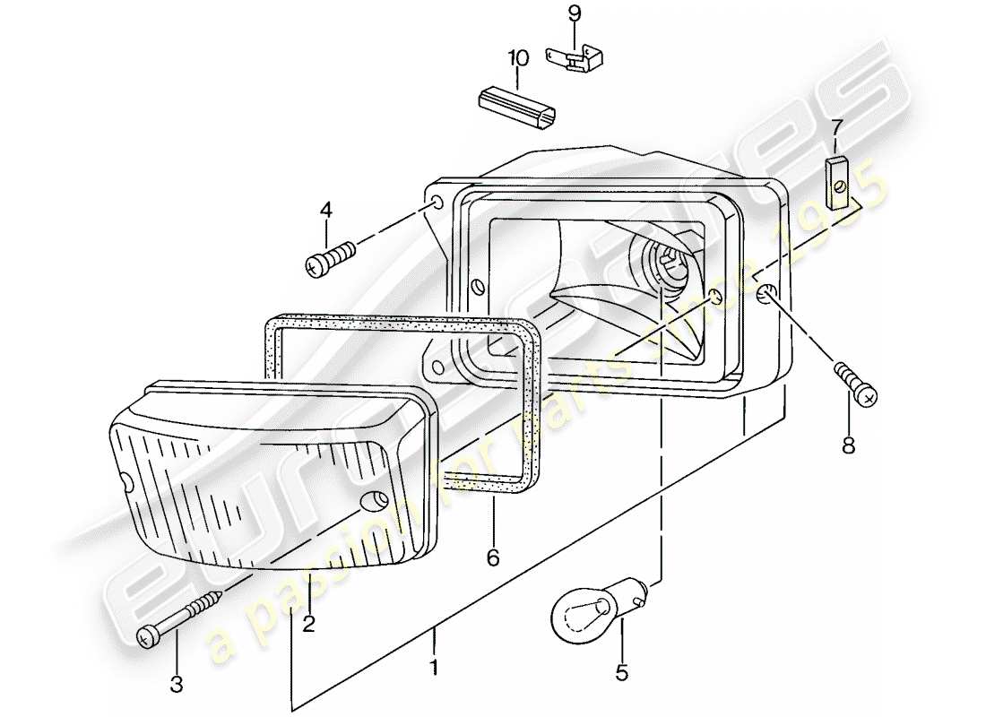 porsche 944 (1986) turn signal part diagram