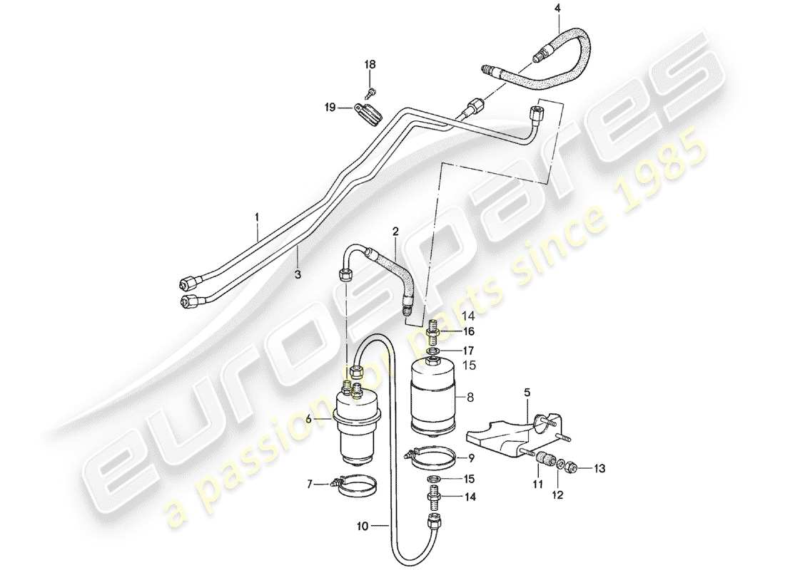 porsche 911 (1978) fuel system part diagram