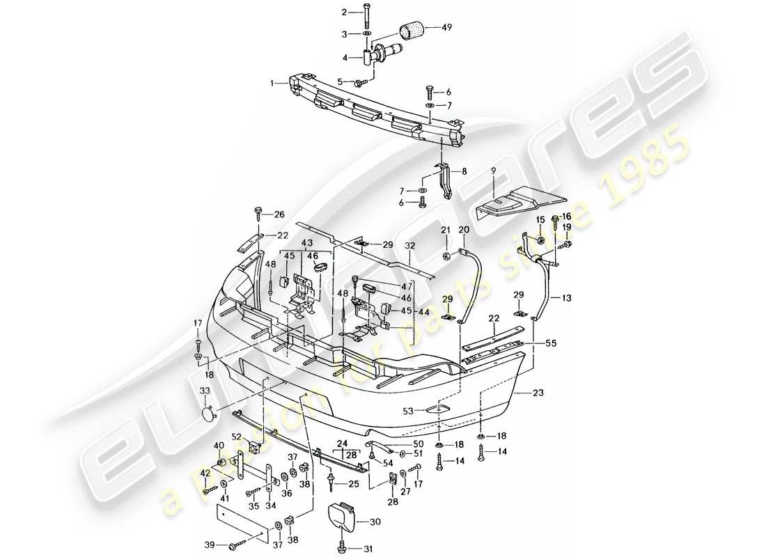 porsche 993 (1995) bumper part diagram