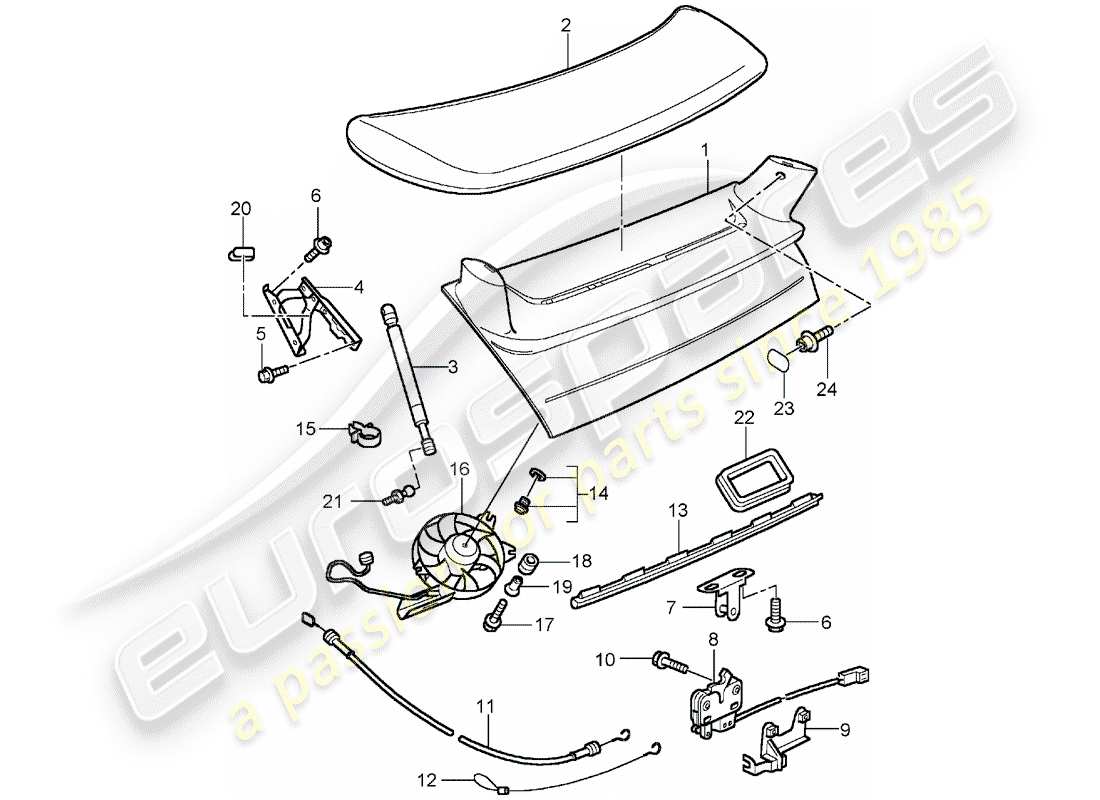 porsche 996 gt3 (2002) cover - d - mj 2003>> part diagram