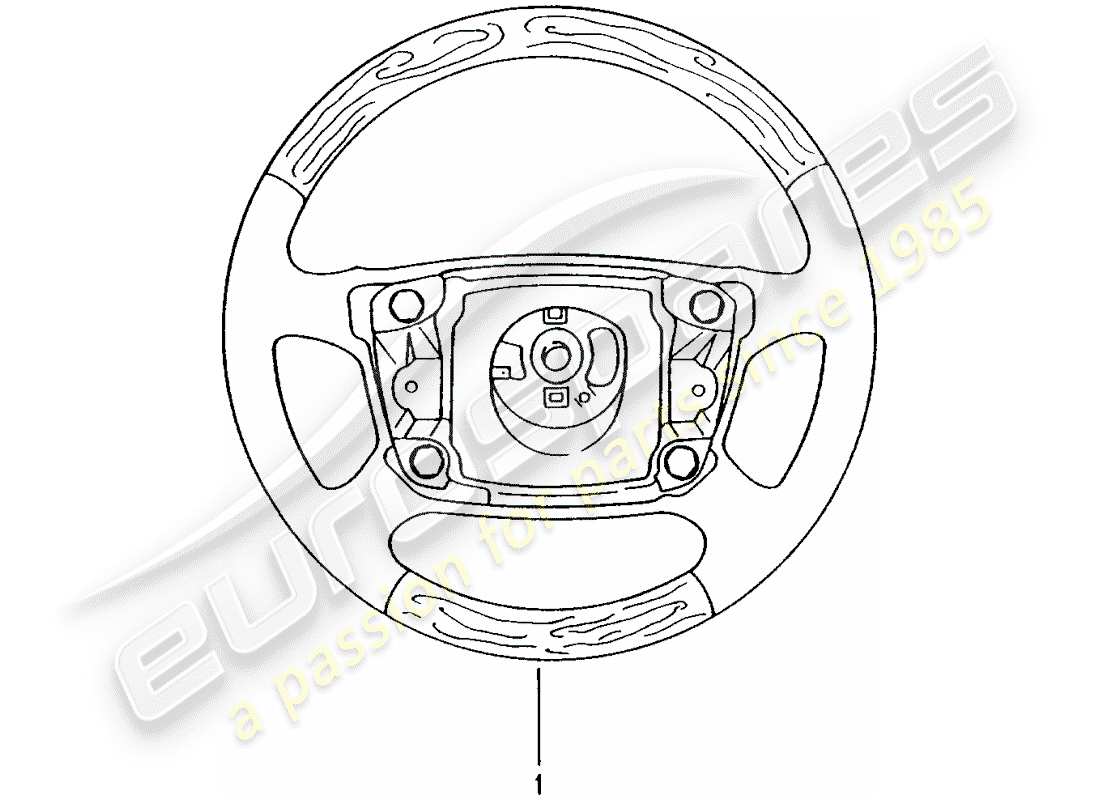 porsche tequipment catalogue (1986) airbag steering wheel part diagram