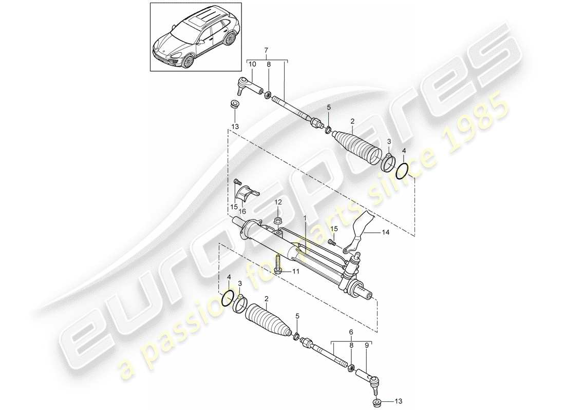 porsche cayenne e2 (2011) power steering part diagram