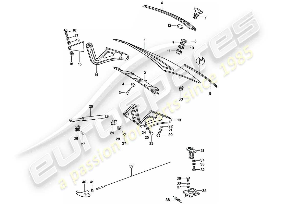 porsche 911 (1978) cover part diagram