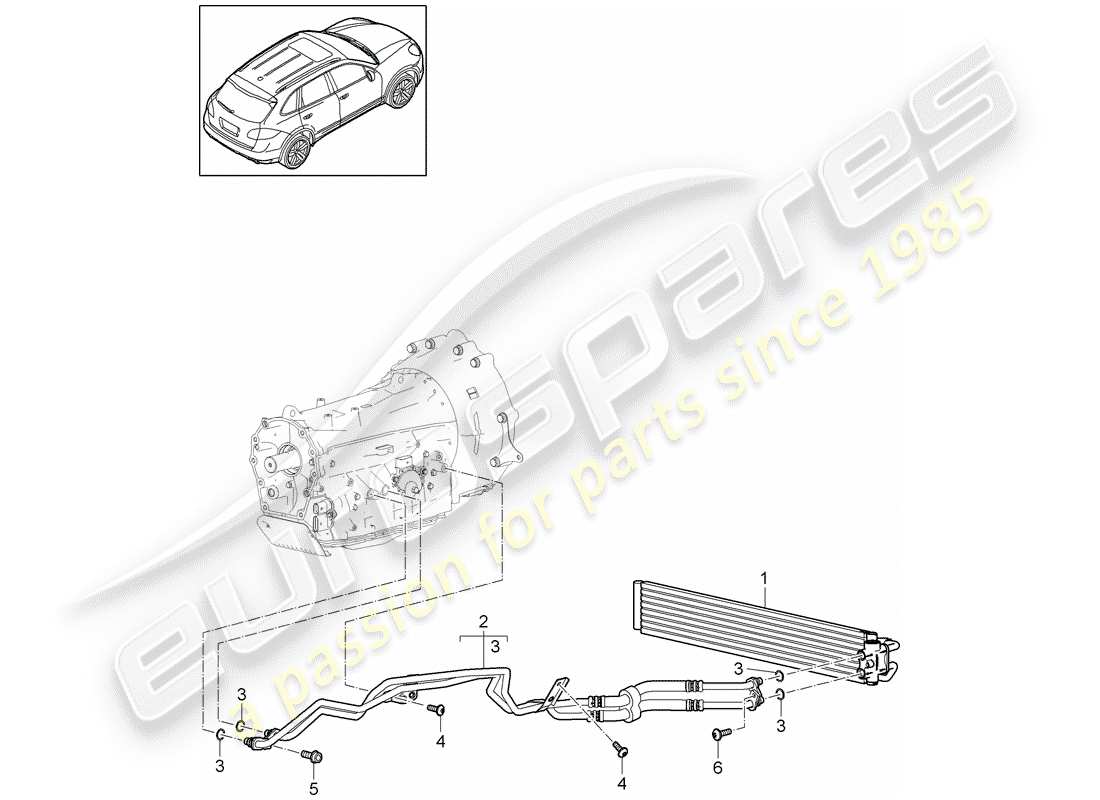 porsche cayenne e2 (2016) tiptronic part diagram